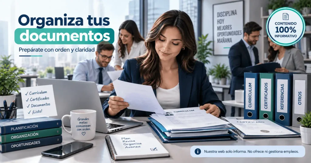 Cómo organizar tus documentos antes de iniciar un proceso profesional